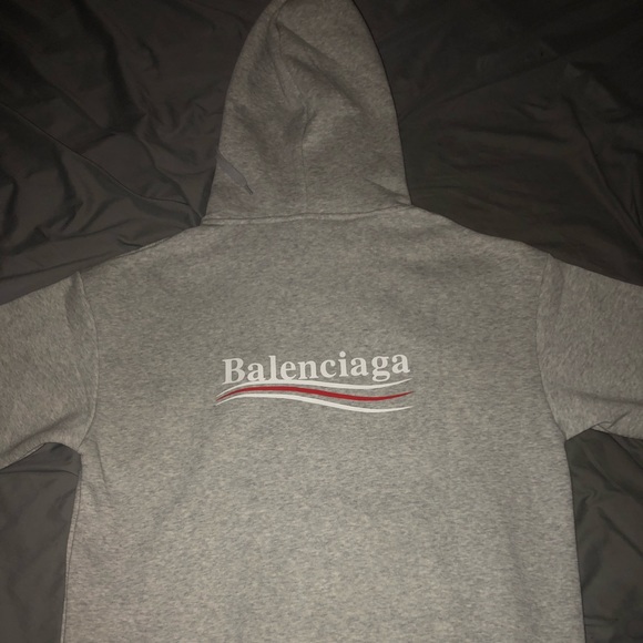 Balenciaga 2018 Grey Campaign Hoodie - Picture 2 of 4